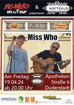 Miss Who *live* im HüftGold (Veranstaltung des Kreuzberg on KulTour e.V.)